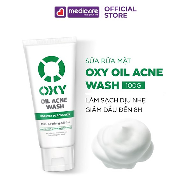 Sữa Rửa Mặt OXY Oil Acne Giảm Dầu 100g