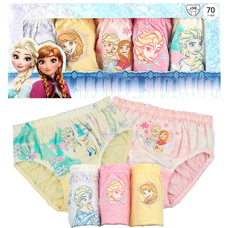 Quần Chíp Bé Gái, Quần Lót Bé Gái Set 5 Chiếc Kháng Khuẩn 100% Cotton Dành Cho Bé từ 3-15 tuổi PK16