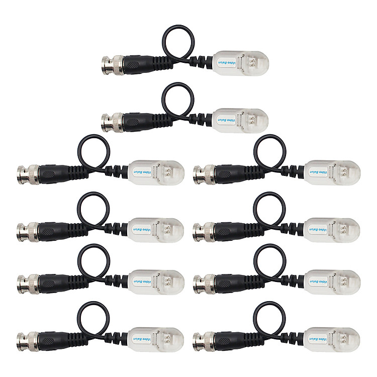 Bộ 5 Cặp Video Balun Camera HD 5 MP Chất Lượng Cao, Có Rãnh Giữ Chặt Dây Cáp