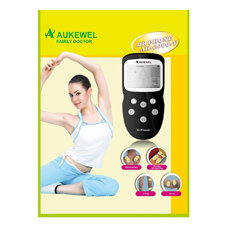 Máy Trị Liệu Massage Xung Điện 8 Miếng Dán Aukewel Pin Sạc (Dr Phone)