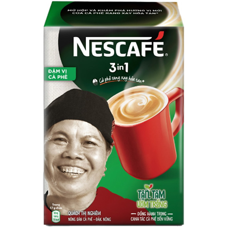 NESCAFÉ 3IN1 Công thức cải tiến - Vị rang đậm - Hộp 20 gói x 17 g