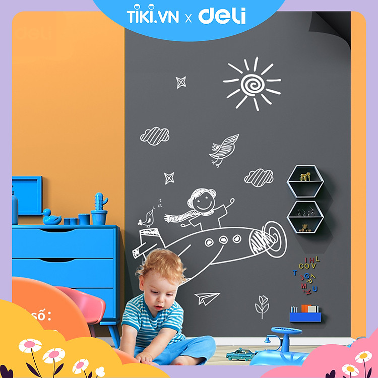 Bảng từ không viền học sinh Deli (450x600mm, 3 màu)