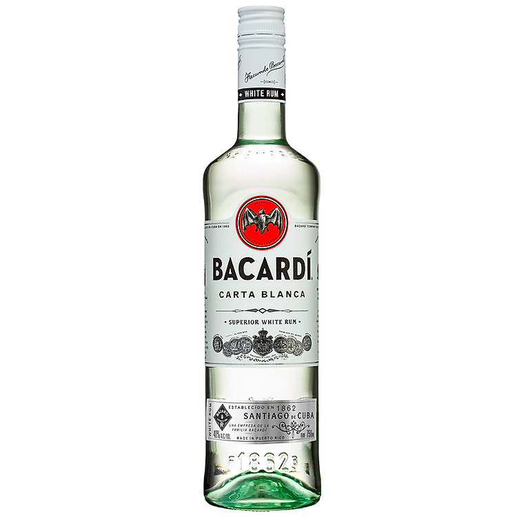 Rượu Rum Bacardi Superior Carta Blanca White 750ml 40% không hộp