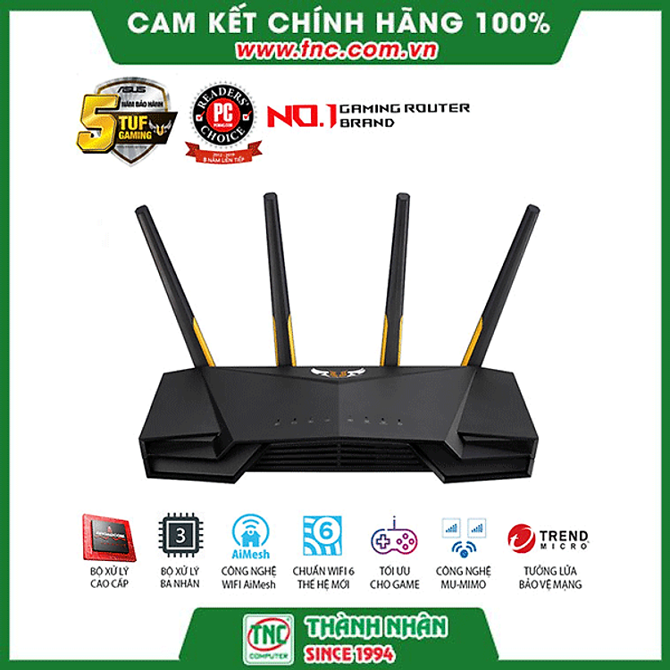 Router Wifi ASUS TUF Gaming AX3000- Hàng chính hãng