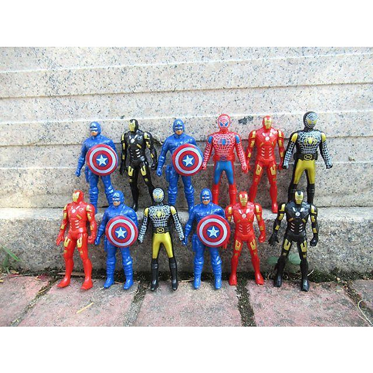 Vỉ đồ chơi 12 siêu anh hùng Avenger - mô hình siêu nhân - hình siêu nhân