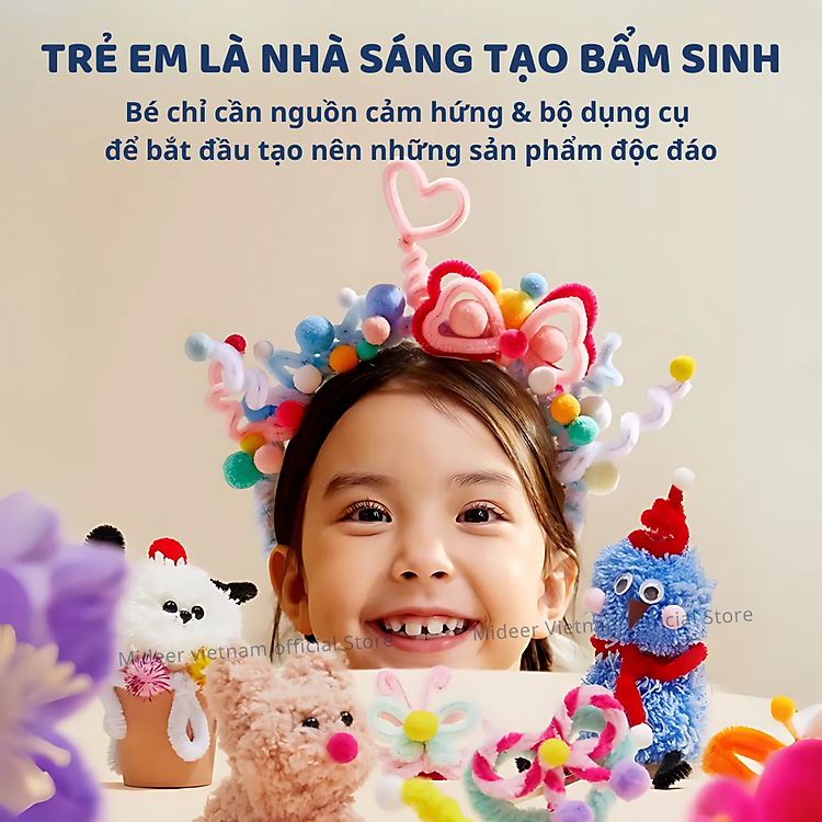 Kẽm nhung hoa Mideer - Bộ kit thủ công Chính hãng Giá rẻ - Hình ảnh 5