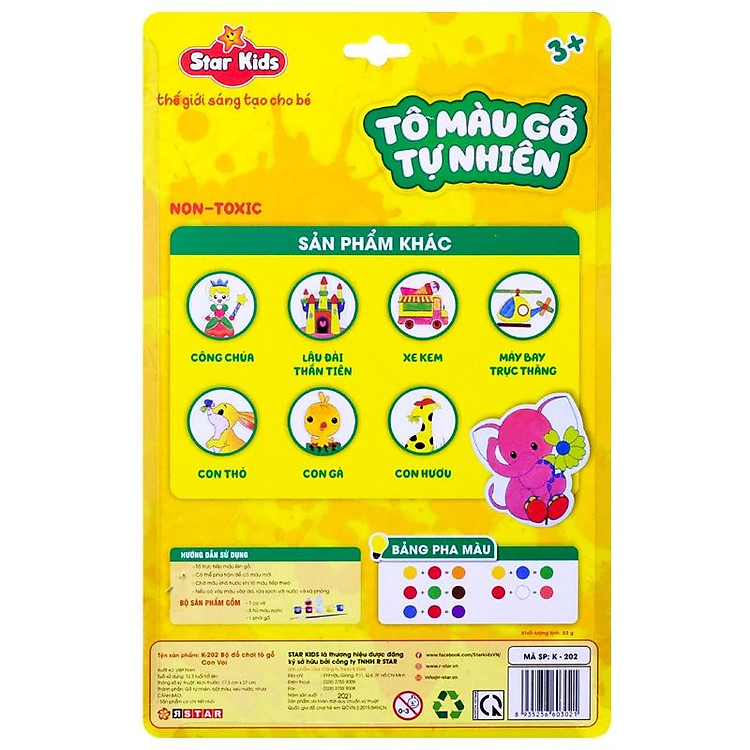 Mua Bộ Tô Màu Gỗ Hình Con Voi Chính hãng Giá rẻ - Hình ảnh 3