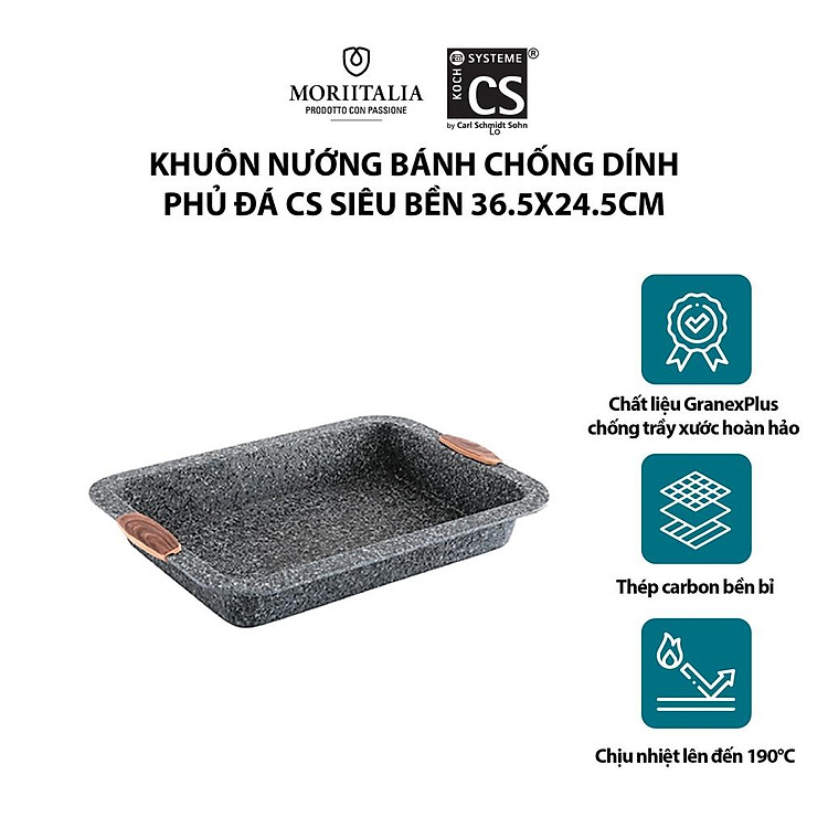 Khuôn nướng bánh CS chống dính phủ đá siêu bền chính hãng 064327