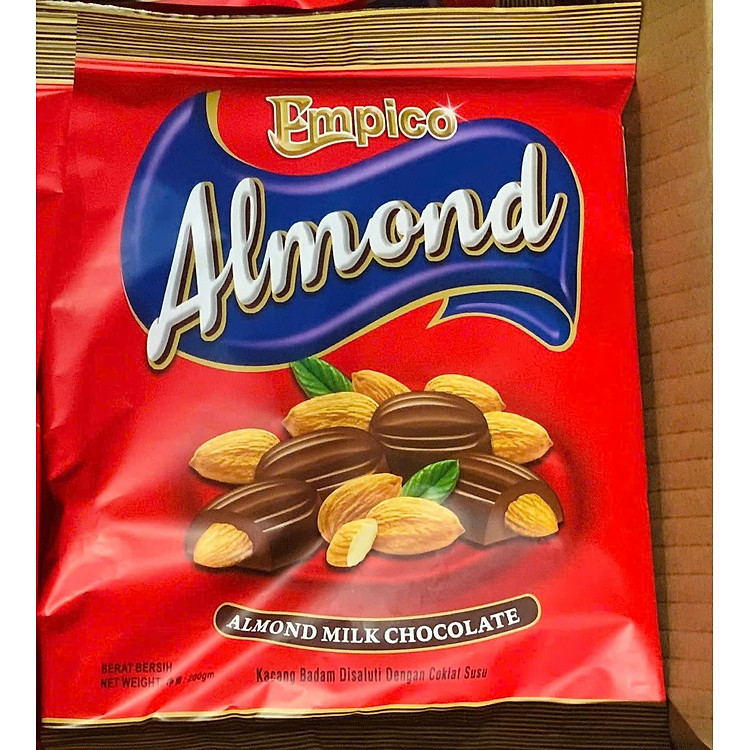 Sô cô la sữa hạnh nhân Empico 260g gói