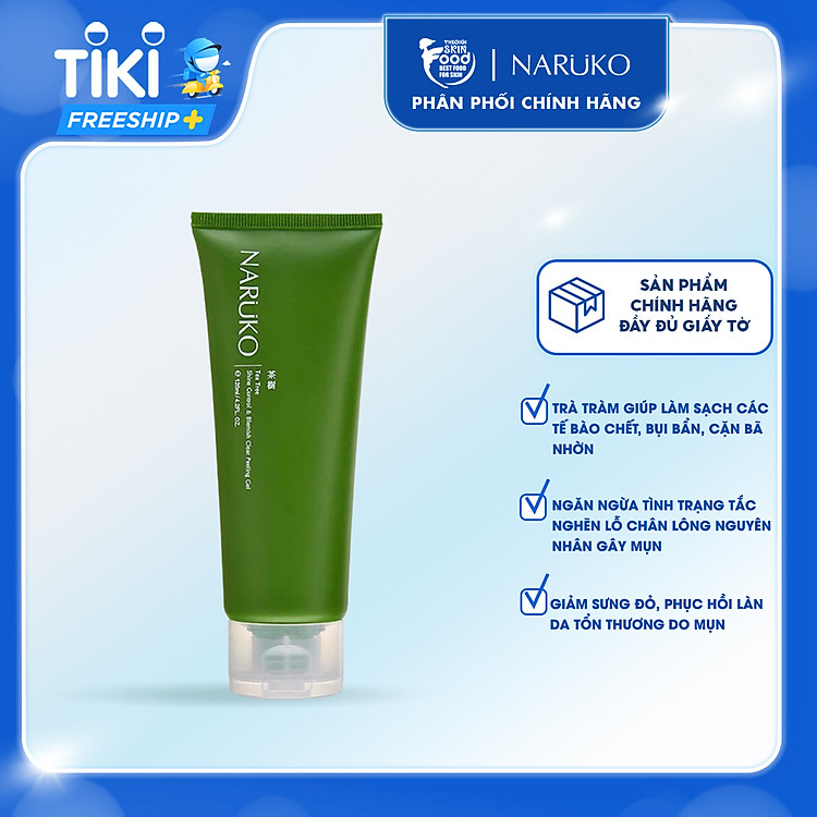 Tẩy Tế Bào Chết Cho Da Mụn Chiết Xuất Tràm Trà Naruko Tea Tree Shine Control