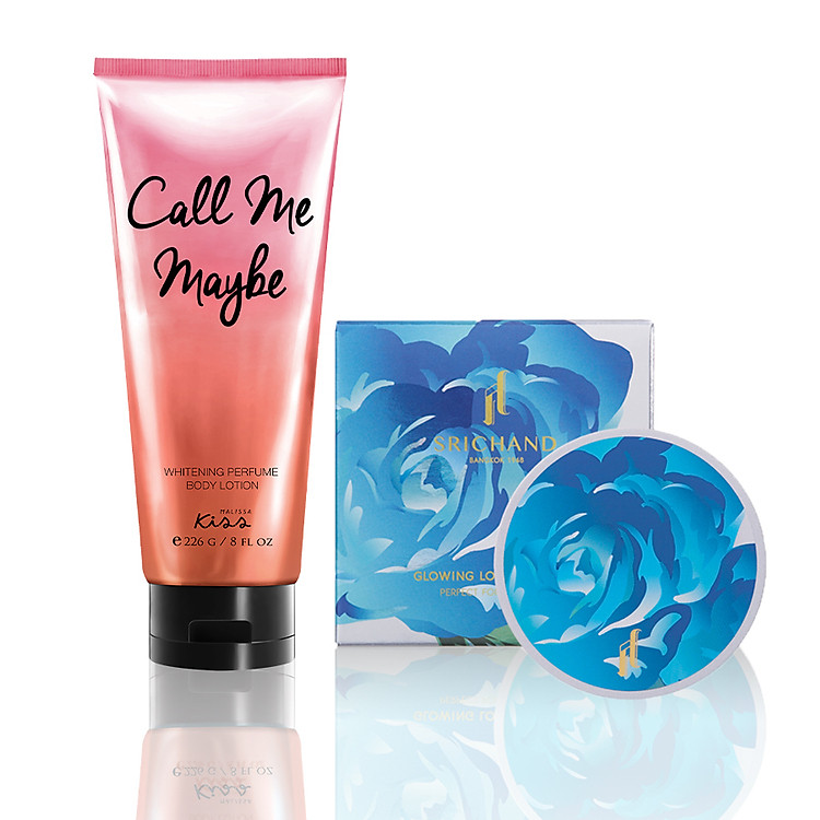 Combo Phấn Highlight Srichand chiết xuất hạt ngọc trai + Lotion hương nước hoa Malissa Kiss