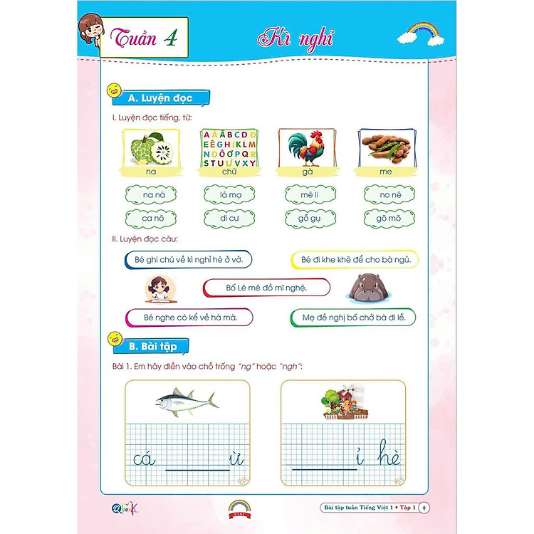 Bài Tập Tuần Tiếng Việt Lớp 1 - Cả Năm - Ảnh 6