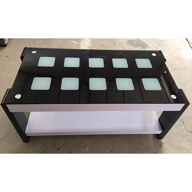 Bàn trà, bàn sofa, bàn phòng khách mặt kính cường lực hoa văn cao cấp hiện đại - BT002