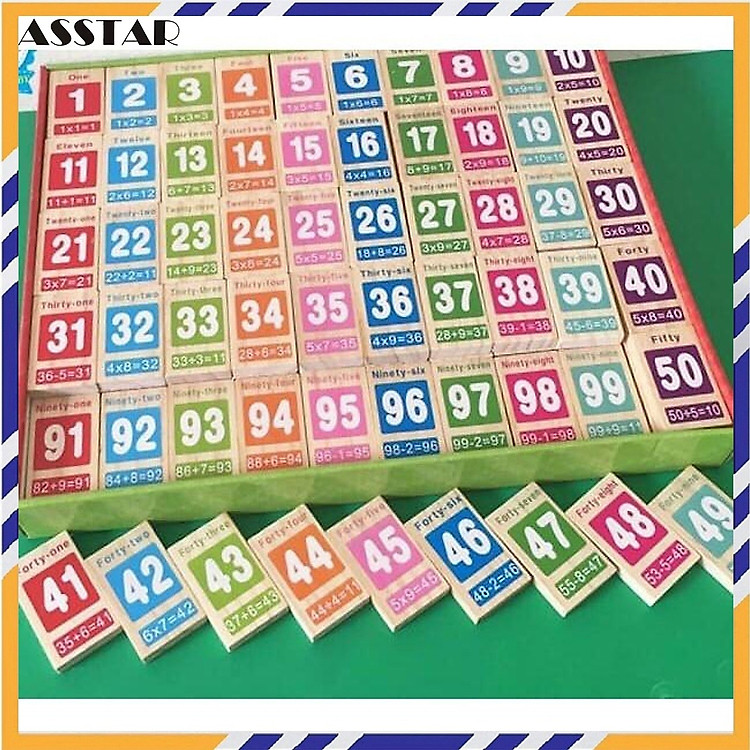 Bộ Domino Số 100 Đồ Chơi Gỗ Chính hãng Giá tốt