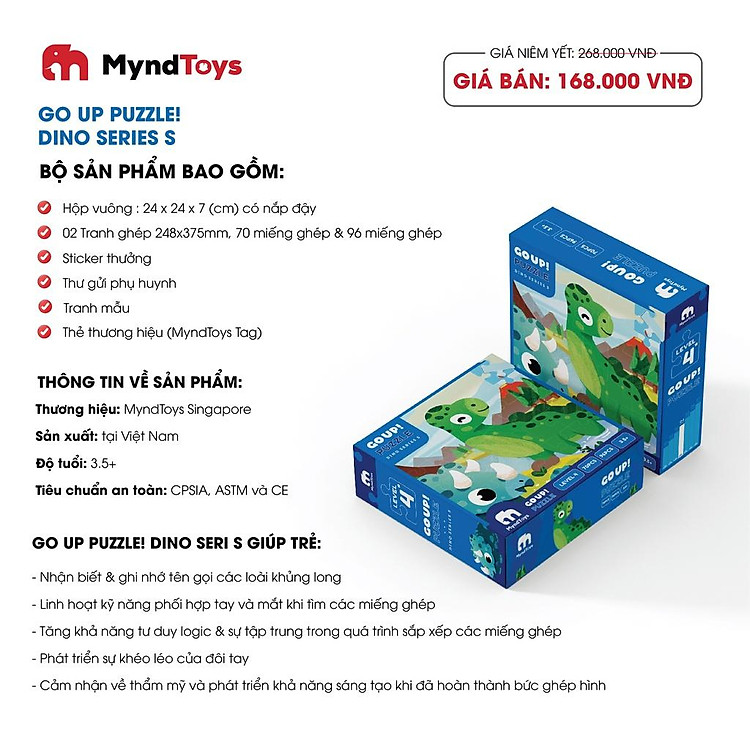 Đồ Chơi Xếp Hình MyndToys Dino Series Chính hãng Giá tốt - Hình ảnh 2