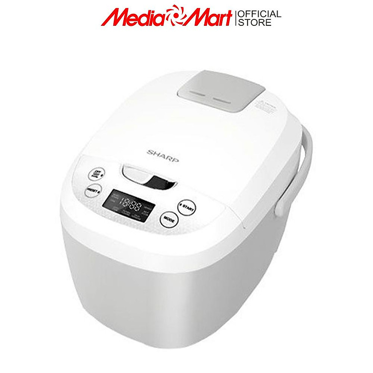 Nồi Cơm Điện Tử Sharp KS-COM180EV-GY (1.8L) - Trắng - Hàng chính hãng