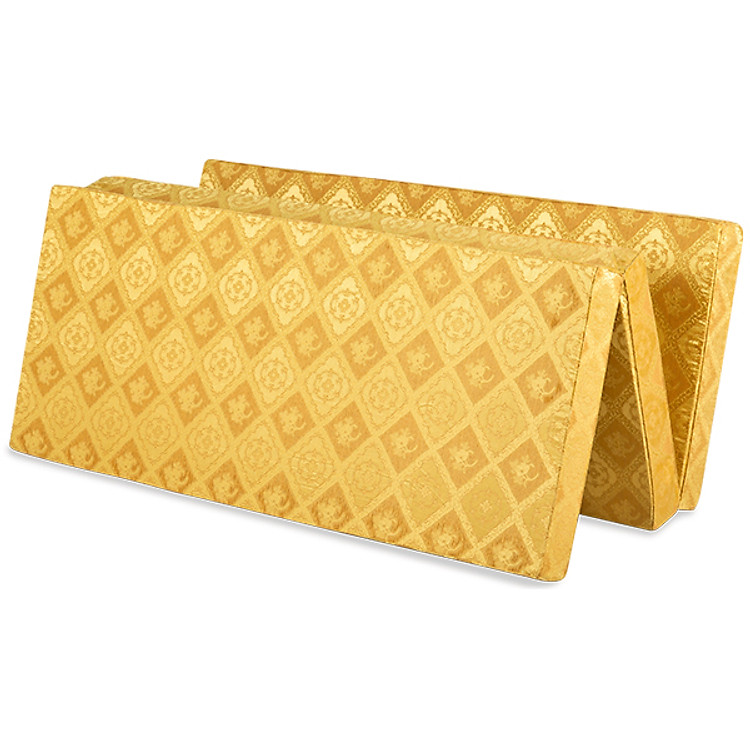 Đệm bông ép gấp 3 vải gấm Kim Cương 10cm - Nhiều màu, giao màu ngẫu nhiên.