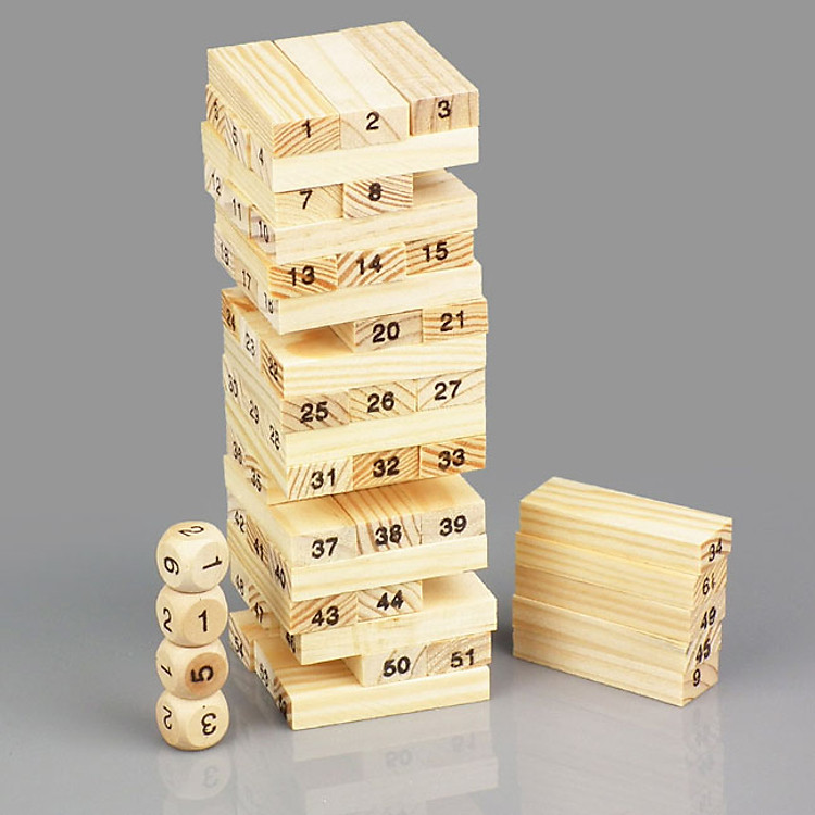 Bộ đồ chơi rút gỗ WISS TOY 54 thanh Chính hãng Tiết kiệm - Hình ảnh 3