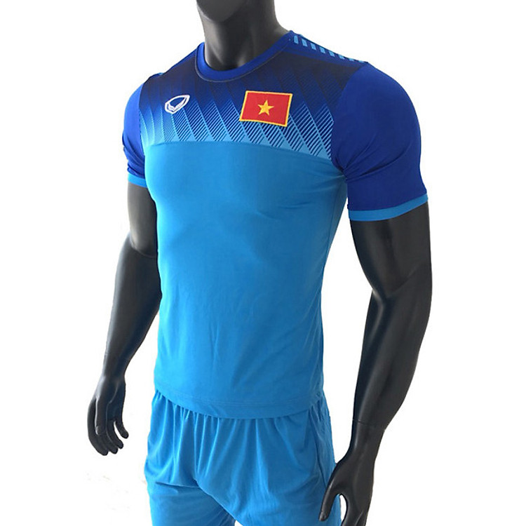 Đồ bộ quần áo thể thao, quần áo bóng đá nam đội tuyển Việt Nam 2019 màu đỏ thời trang Everest - Thun dày đẹp VN