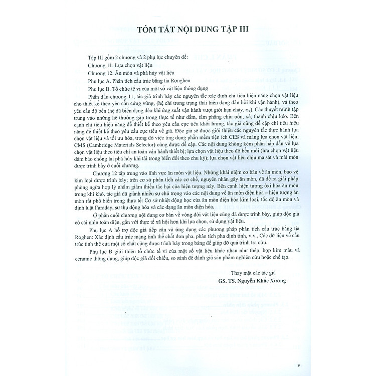 Vật Liệu Kỹ Thuật - Tập 3 (Chế tạo, cấu trúc, tính chất, lựa chọn và ứng dụng) - Ảnh 5
