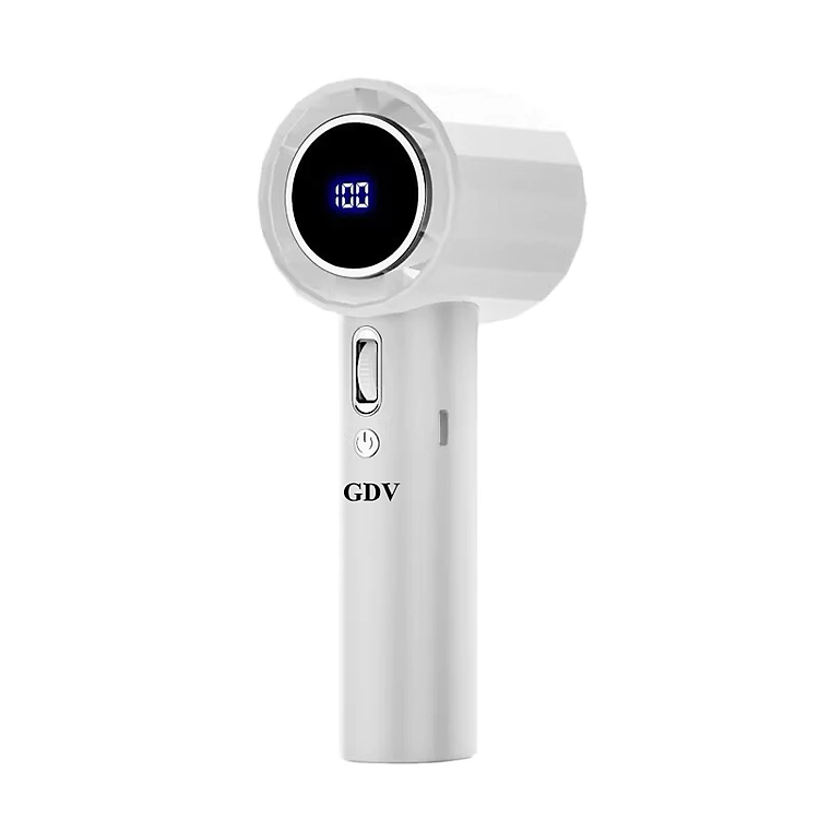 Quạt Cầm Tay Mini GDV GS5 Turbo 100 Cấp Gió, Màn Hình LED - Màu Ngẫu Nhiên - Hàng Chính Hãng
