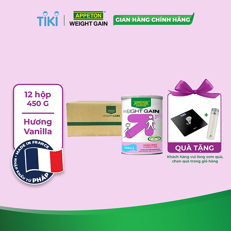 Tham Khảo tại ConCung: Thùng Sữa Tăng Cân Appeton Vanila 450g , nhận ngay nhiều Ưu đãi