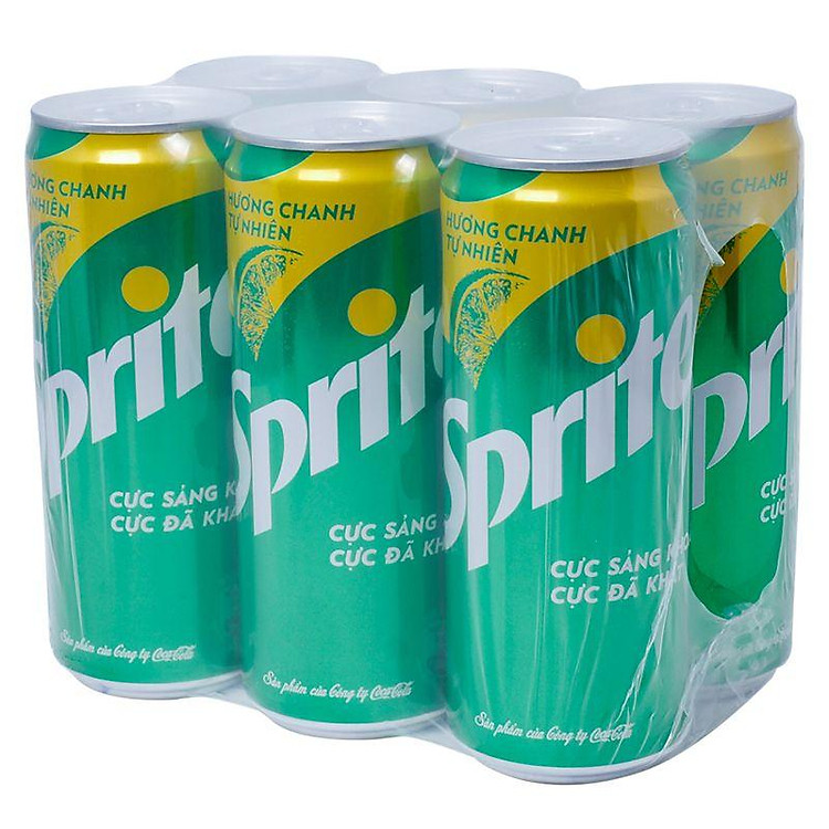 Lốc 6 Lon Nước Giải Khát Có Gas Sprite 320ml/Lon
