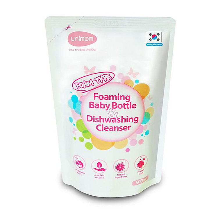 Nước Rửa Bình Sữa Tự Nhiên Dạng Túi Unimom 500ml