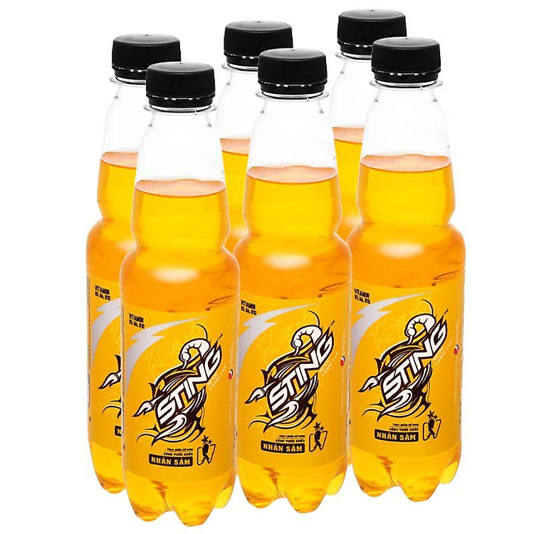 Lốc 6 Chai Nước Tăng Lực Sting Vàng 330ml/Chai