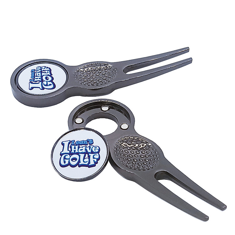 Dụng cụ chỉnh cỏ trên Green - Golf Pitchfork Repair Tool with Ball Marker