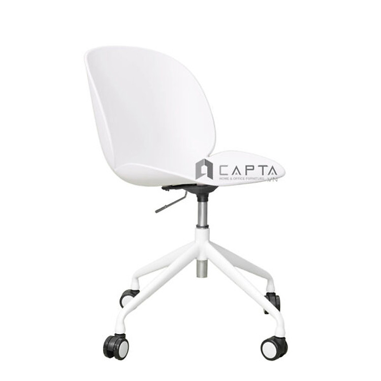 Ghế làm việc tại nhà thân nhựa có bánh xe chân tăng giảm chiều cao xoay 360 độ tại HCM Beetle 7-S