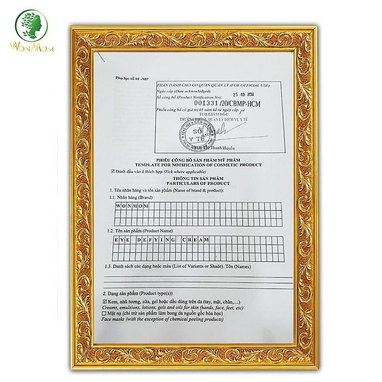 Kem Dưỡng Da Mắt Ngăn Nếp Nhăn Wonmom Ưu đãi - Hình ảnh 2