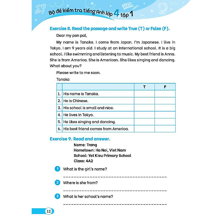 Global Success - Bộ Đề Kiểm Tra Tiếng Anh Lớp 4 (Tập 1) - Ảnh 6