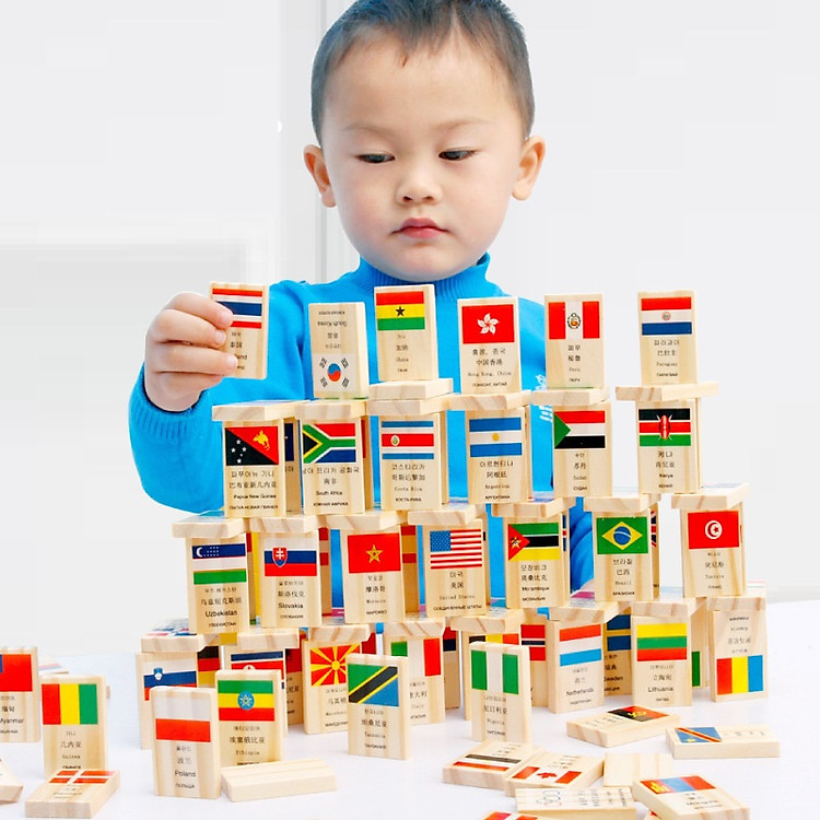 Đồ Chơi Trí Tuệ Gỗ - Bộ Domino 100 Lá Chính hãng Giá tốt - Hình ảnh 2