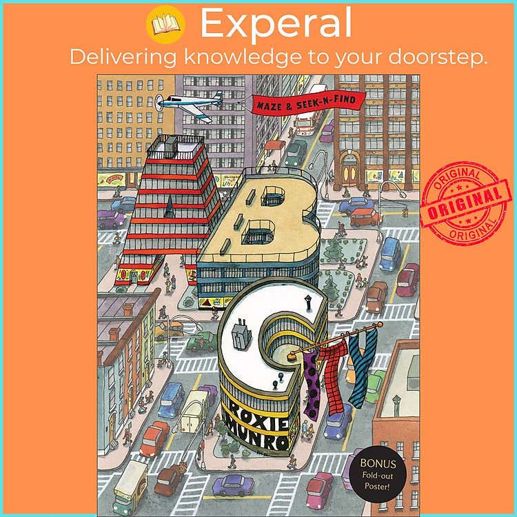 Sách - ABCity - Maze & Seek-n-Find by Roxie Munro (UK edition, Hardcover Picture Book)