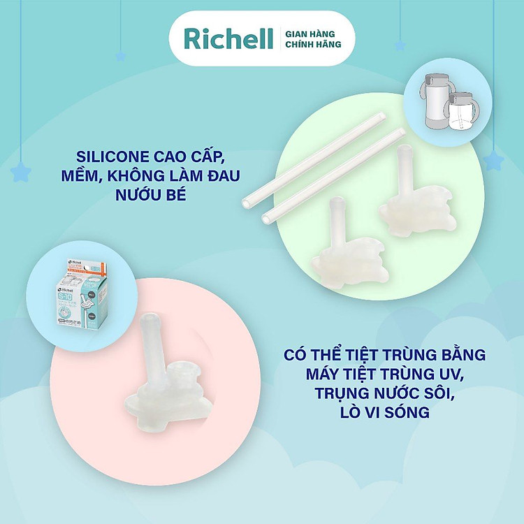 Ống hút S-10 Richell Nhật Bản - 2 bộ Uy tín Ưu đãi - Hình ảnh 5