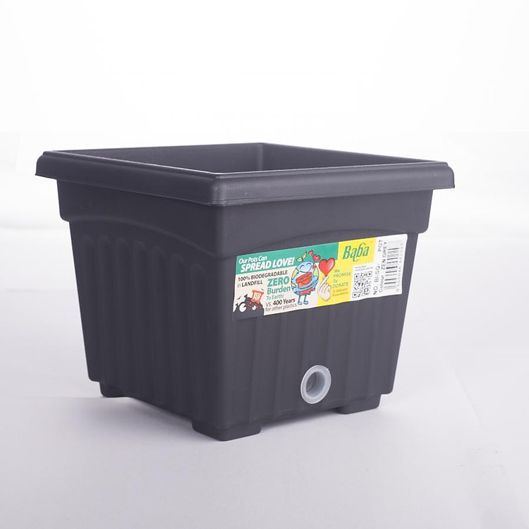 Chậu hoa nhựa vuông BABA BI-SQ-200-ZB hàng nhập khâu Malaysia thân thiện với môi trường không độc hại (Dụng cụ làm vườn)