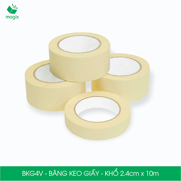 Băng keo giấy BKG4V (6 cuộn, 2.4cm x 10m) - Ảnh 4