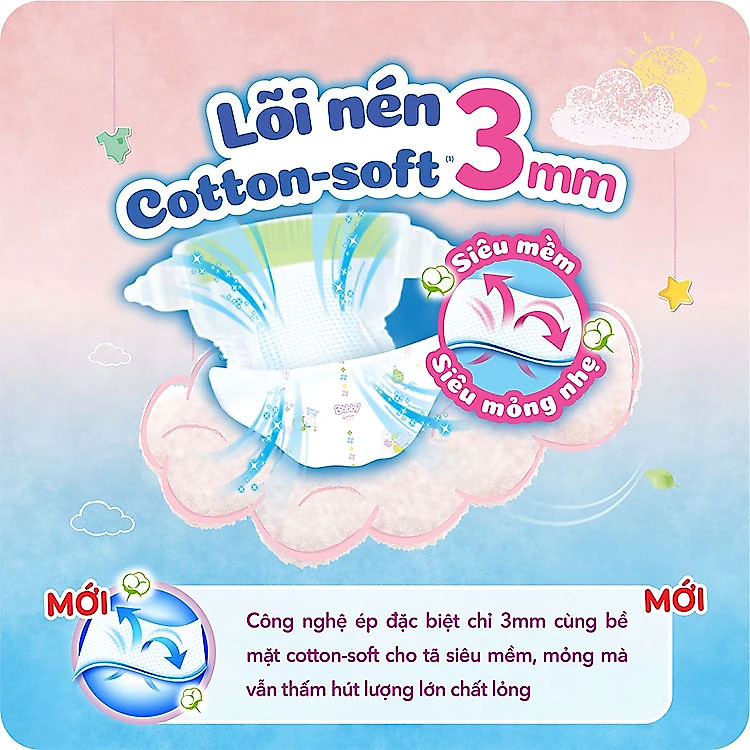 Tã dán sơ sinh Bobby mềm khô Chính hãng Giá tốt - Hình ảnh 4
