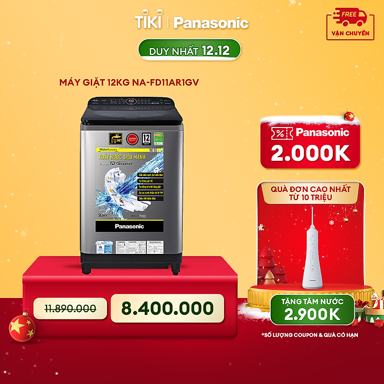 Máy Giặt Cửa Trên Panasonic 11.5 KG NA-FD11AR1GV - Hàng Chính Hãng