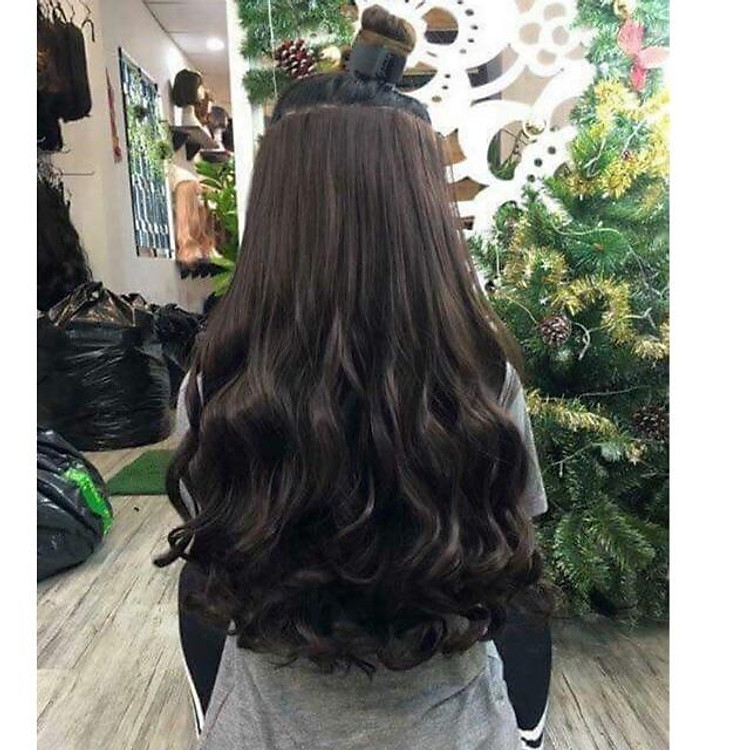 Tóc giả Kẹp xoăn đuôi ( có video quay thật trực tiếp)