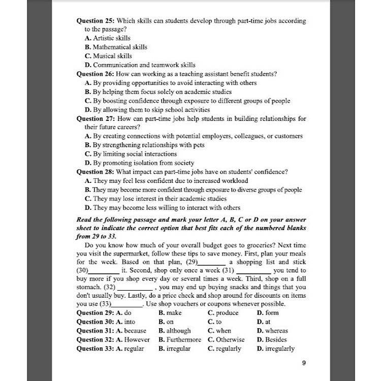 Hướng Dẫn Giải Chi Tiết Đề Luyện Thi Tốt Nghiệp THPT Môn Tiếng Anh Theo Cấu Trúc Đề Thi 2025 - Ảnh 3