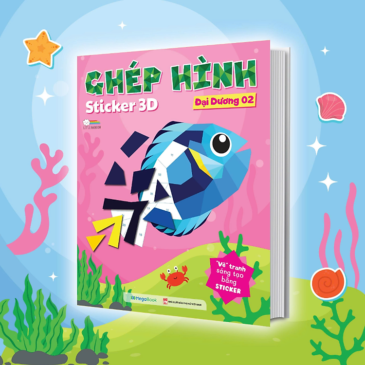Ghép Hình Sticker 3D - Đại Dương (3 cuốn) - Ảnh 3