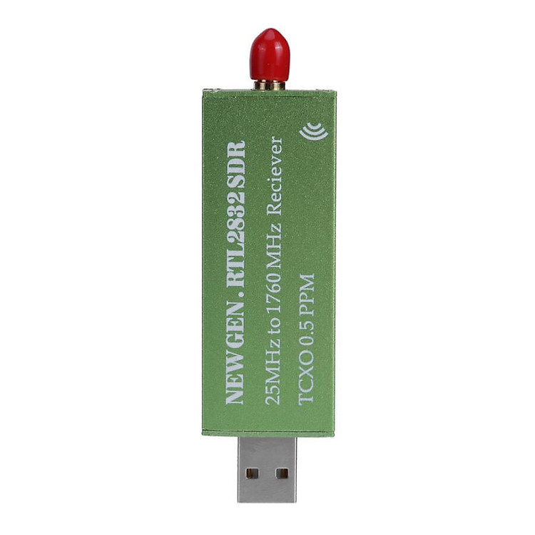 Premium USB RTL-SDR w/ 0.5PPM TCXO Metal Case SMA R820T2 RTL2832U Green