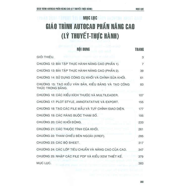 GIÁO TRÌNH AUTOCAD - PHẦN NÂNG CAO (Lý Thuyết - Thực hành) - Ảnh 7