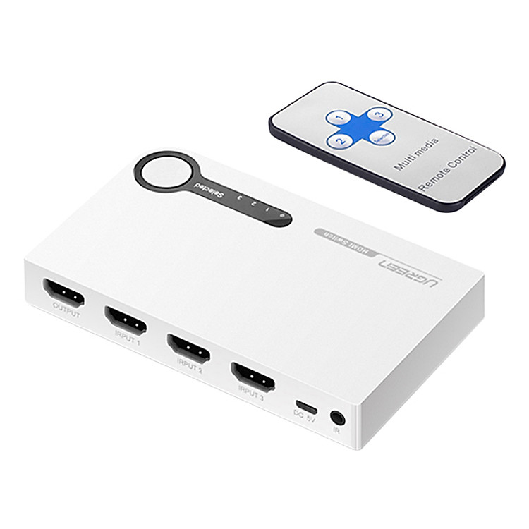 Bộ Switch Ugreen Vào 3 HDMI Ra 1 HDMI 40234 - Hàng Chính Hãng