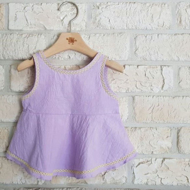 Áo Blouse Bé Gái Viền Thêu Tay - Nhập Khẩu Hàn Quốc