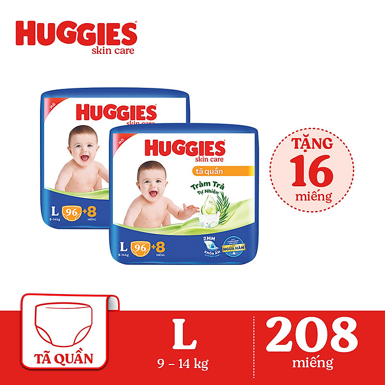 Mua Combo 2 Tã HUGGIES SKINCARE size L Đảm bảo Giá rẻ - Hình ảnh 2