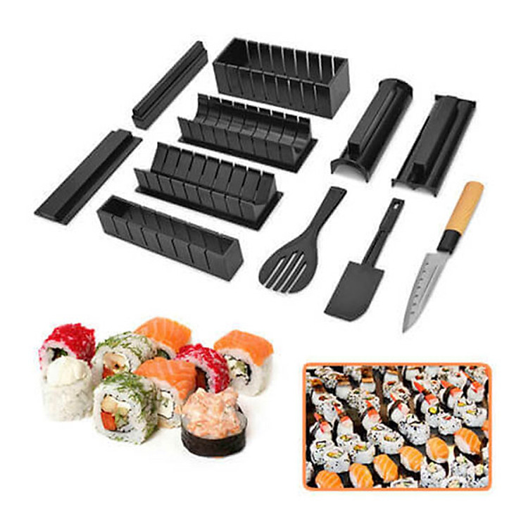 Bộ Dụng Cụ Khuôn Làm SuShi 11 Món ( Có Dao ) Tạo Hình Tiện Lợi.