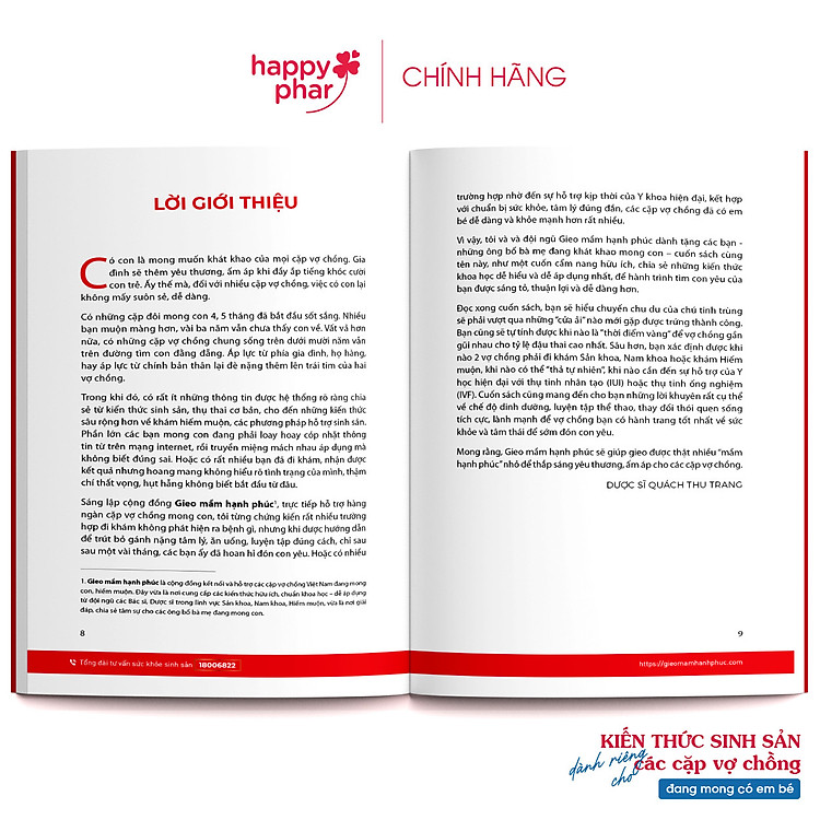 Gieo Mầm Hạnh Phúc Mong Con Yêu - Kiến Thức Sinh Sản Dành Riêng Cho Các Vợ Chồng Mong Con - Ảnh 2